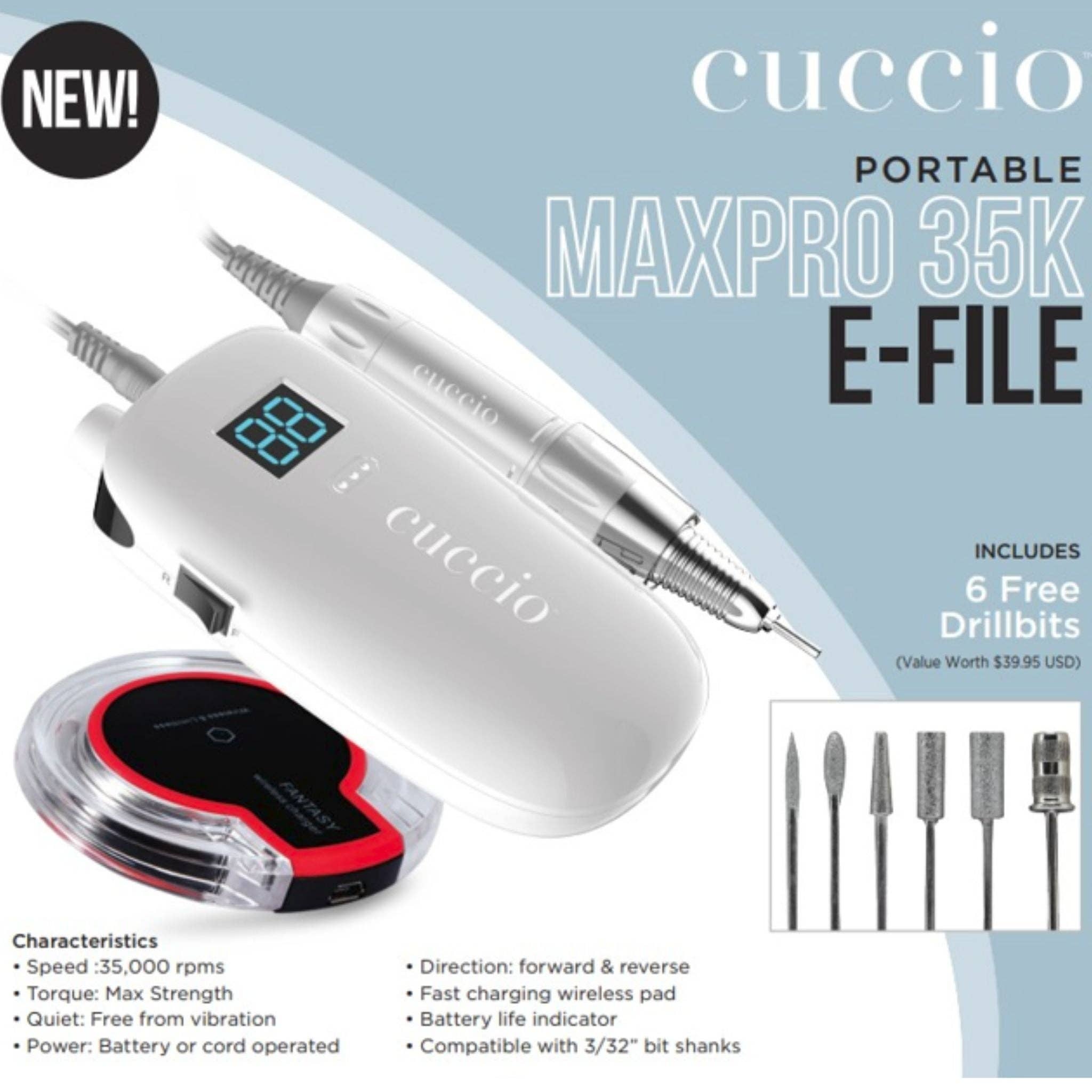 Cuccio - Wholesale Electronic Skincare Device - MAXPRO 35K E-File Nail Drill2