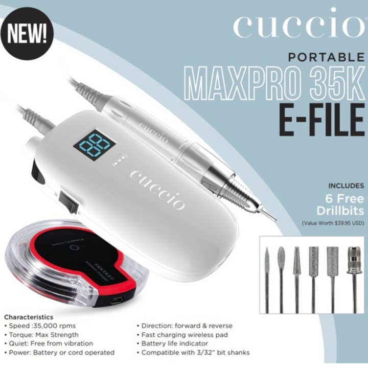 Cuccio - Wholesale Electronic Skincare Device - MAXPRO 35K E-File Nail Drill2