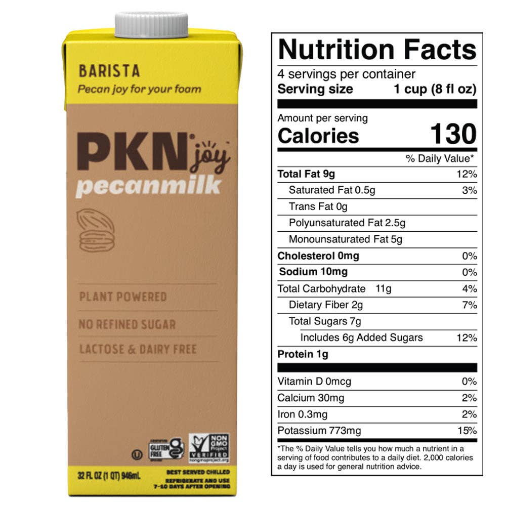 PKN - Wholesale Non-Dairy Milk - PKN Pecan Milk Sampler: Includes One of Each (PKNjoy™ Barista and PKN Zero) 32oz2