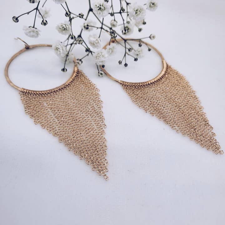 14K gouden gevulde oorbellen handgemaakte kettingoorbellen Sterling voor wholesale door Sunny Bay Handmade Jewelry