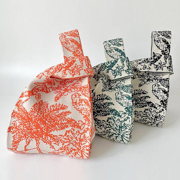 StyleGalX – wholesale Bärkasse - Dam – Kontrastfärgtryckta vävda väskor Handväskor6