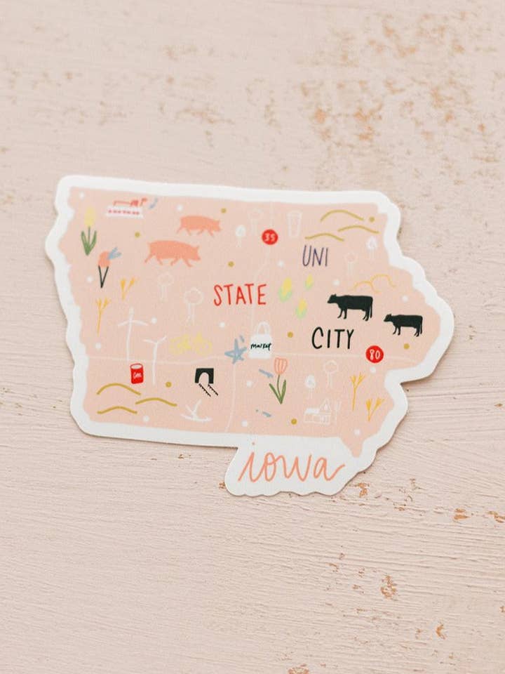 Pegatina Iowa para venta al por mayor de Doe A Deer