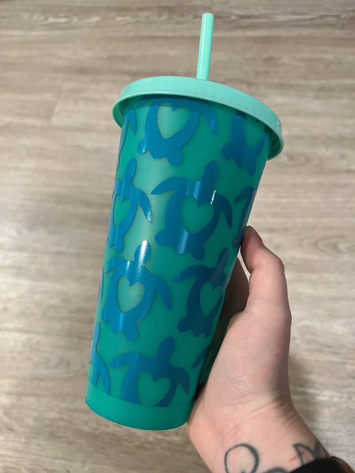 Turtle Color Changing Tumbler for wholesale by The Crazy Craft Girl LLC