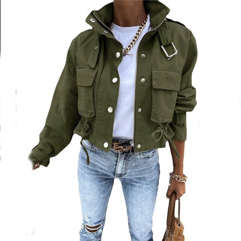 Plush Looks – wholesale Leather jacket – Women′s – Ladies Biker Jacket Cropped Top7