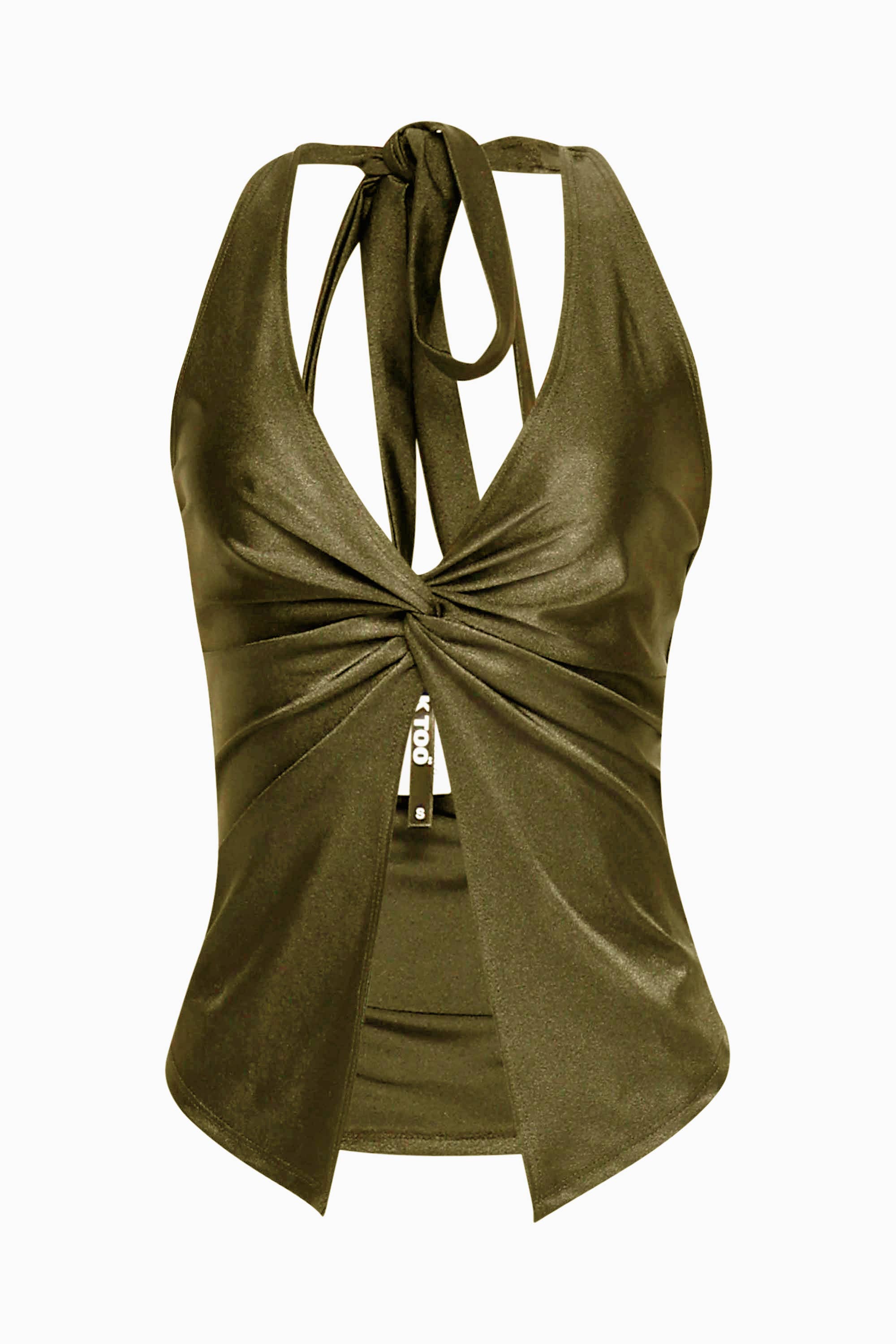 K Too - Wholesale Tank Top - Women's - NYLON HALTER TOP WITH KNOTTED FRONT8