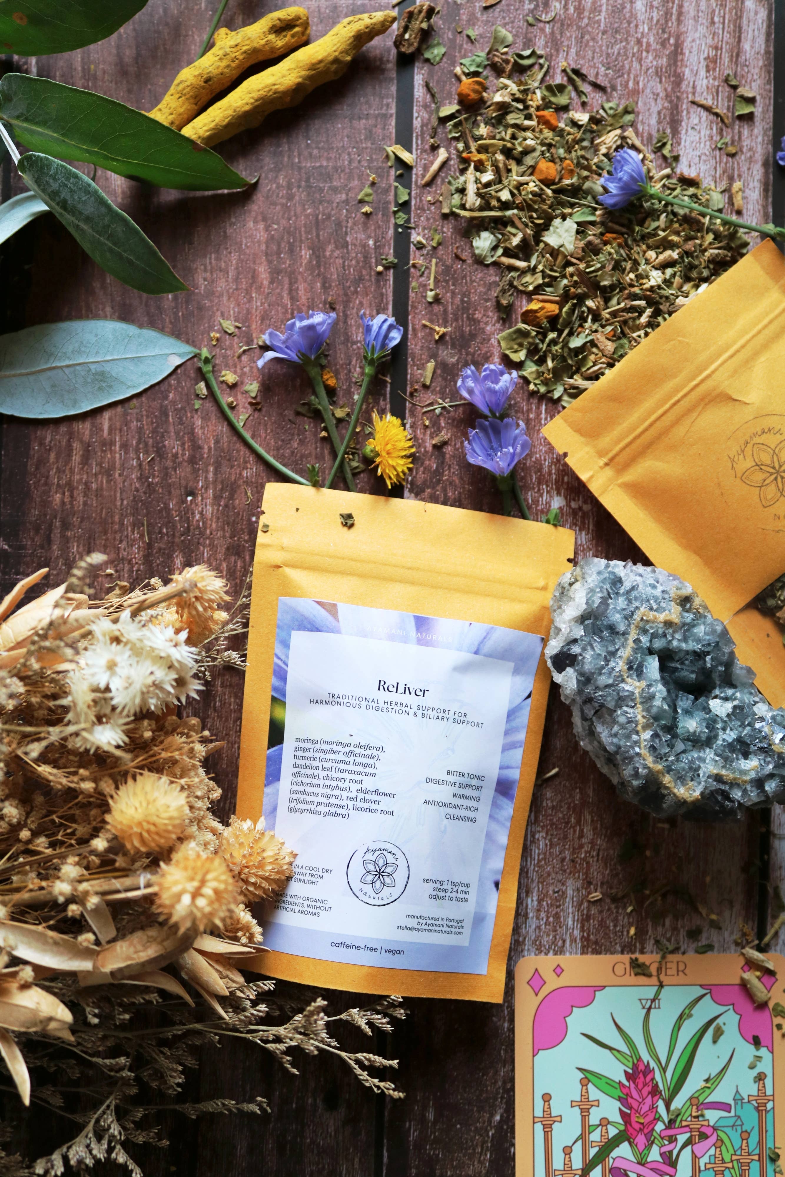 Ayamani Naturals - Vendita all'ingrosso Tisane salutari e depurative - ReLiver, tisana a base di erbe per il fegato - Nuova ricetta con erbe per il sistema biliare3