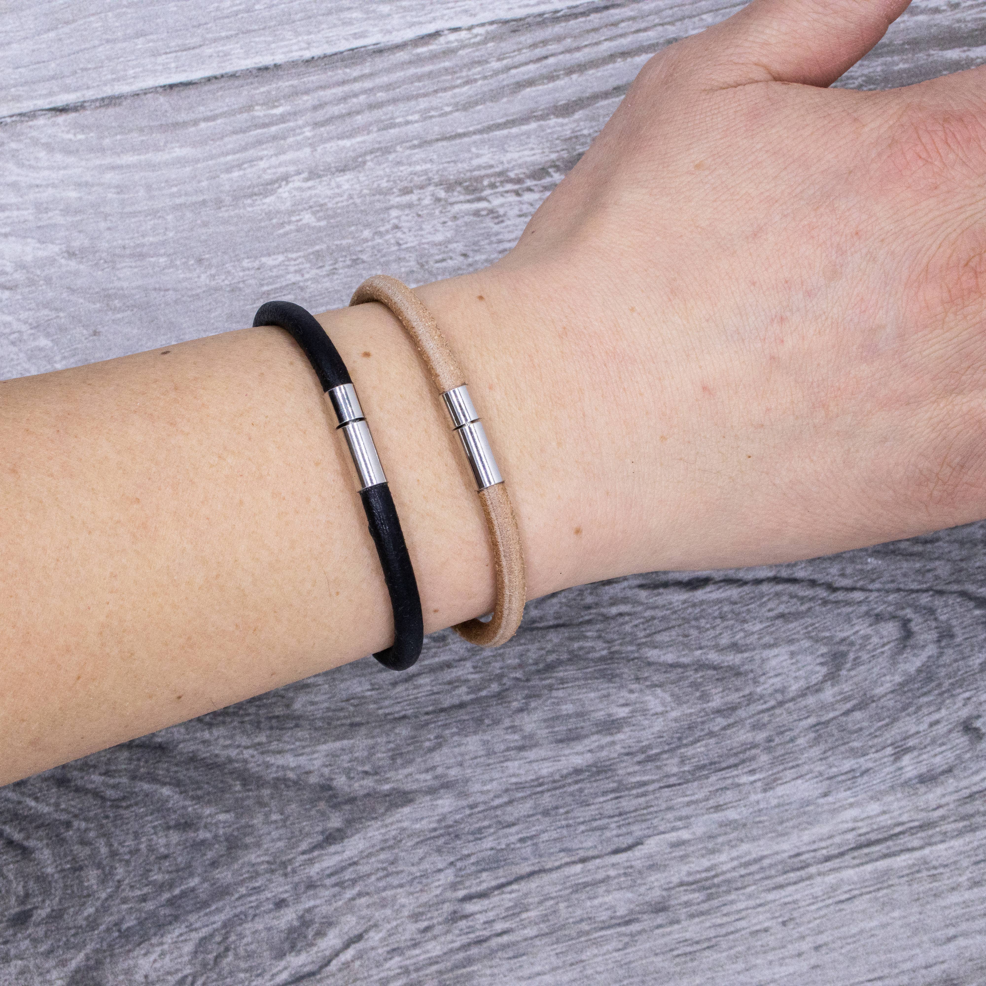 Natalia - Vente Bijou – homme - Bracelet en cuir véritable pour homme - PC5