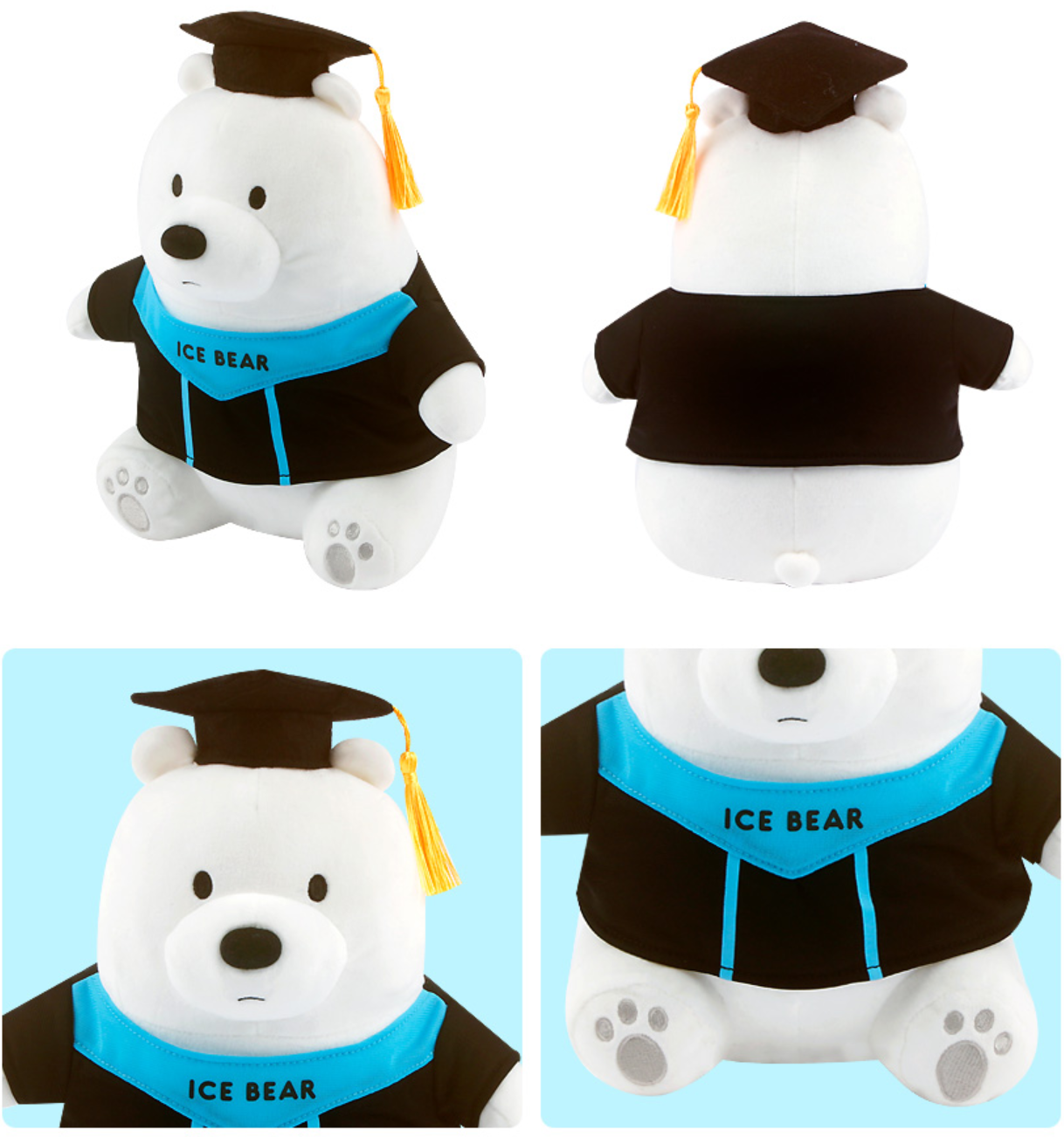K-Wonderland - Wholesale Stuffed/Plush Toy - Kids & Baby - We Bare Bears Graduate Theme Plush Toy Cushion Home Deco4