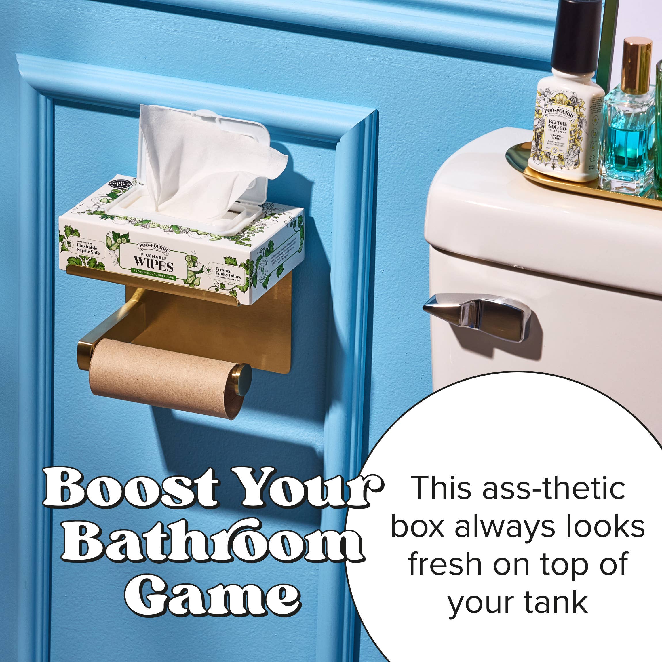 ~Pourri - Wholesale Face & Body Wipes - Cucumber Aloe Poo~Pourri Flushable Wipes 3-Pk (150 wipes)5