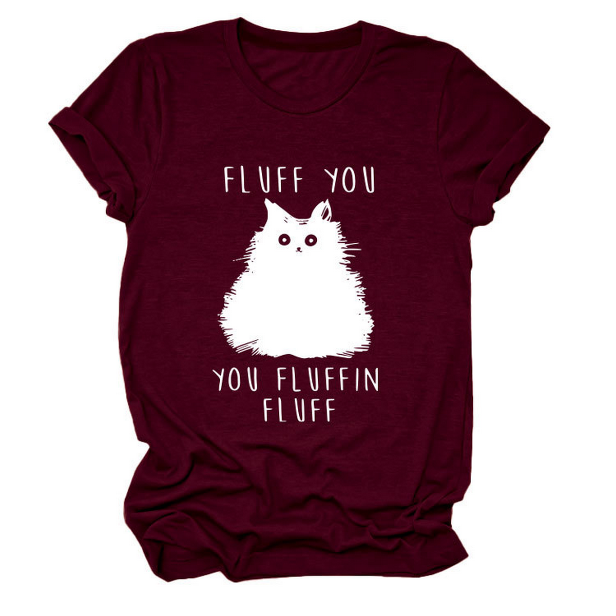 ACCITY - Wholesale Screen Printed T-Shirt - Women's - Women’s Graphic Tee – Fluff You Cat Print_CWTTSL051012