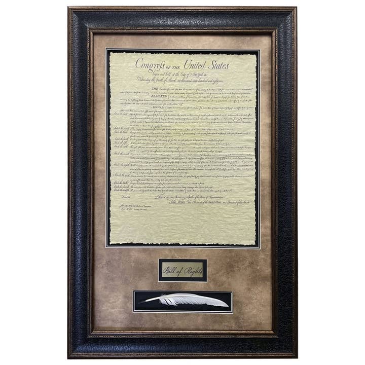 Déclaration des droits avec plaque et plume pour la vente par Picture King