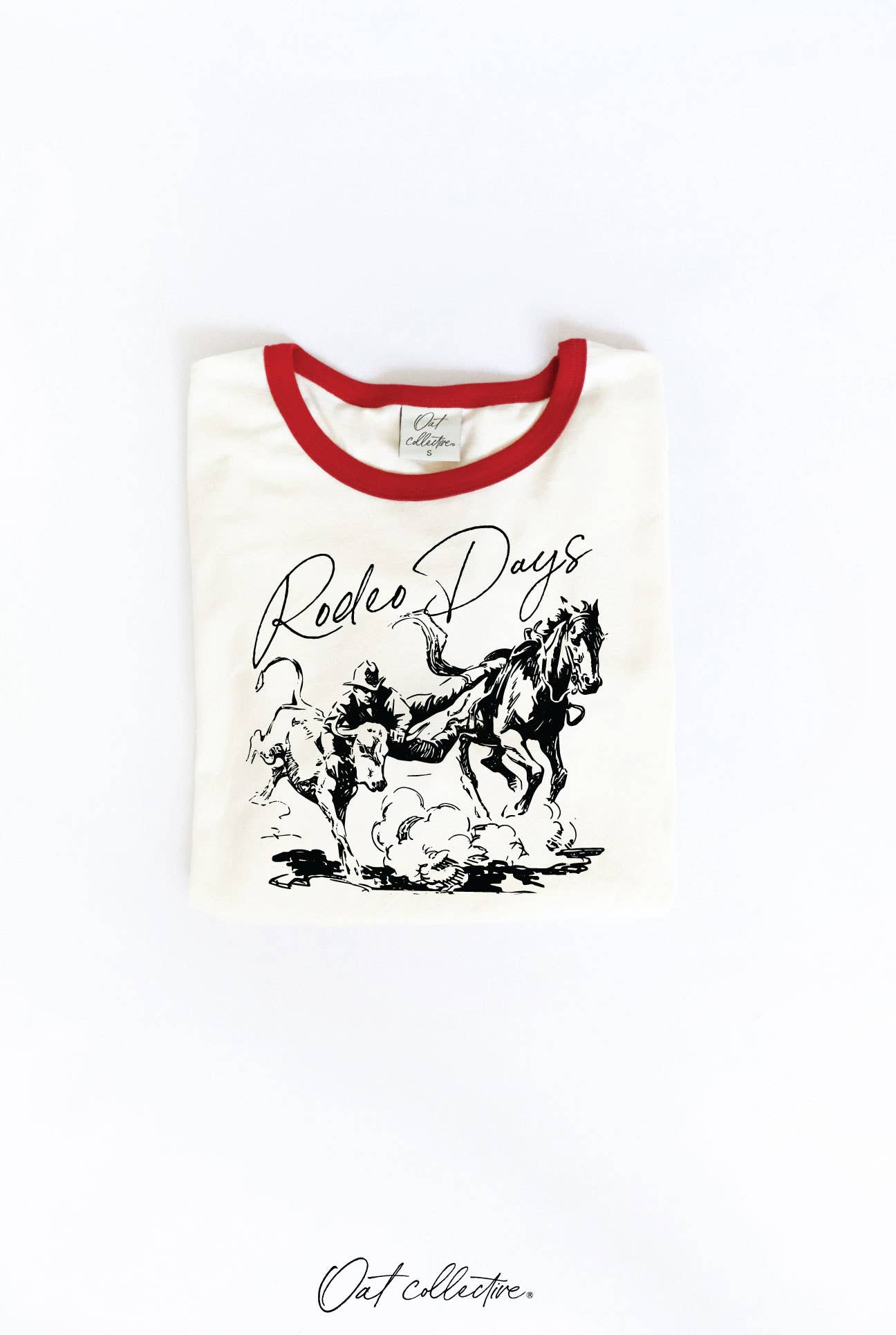 OAT COLLECTIVE - Vente T-shirt sérigraphié – femme - T-shirt graphique RODEO DAYS Ringer6