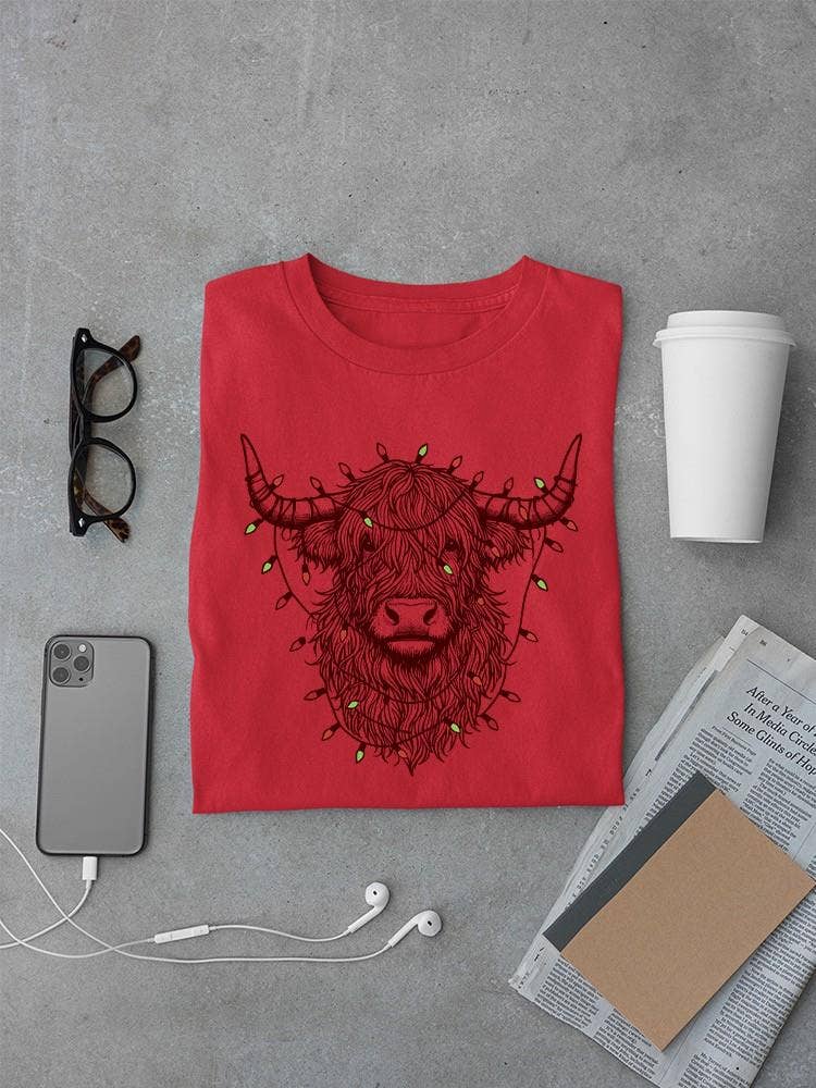 Swift Retail - Wholesale T-Shirt (Graphic) - Men's - Highland Cow Christmas Lights T-shirt Men's0