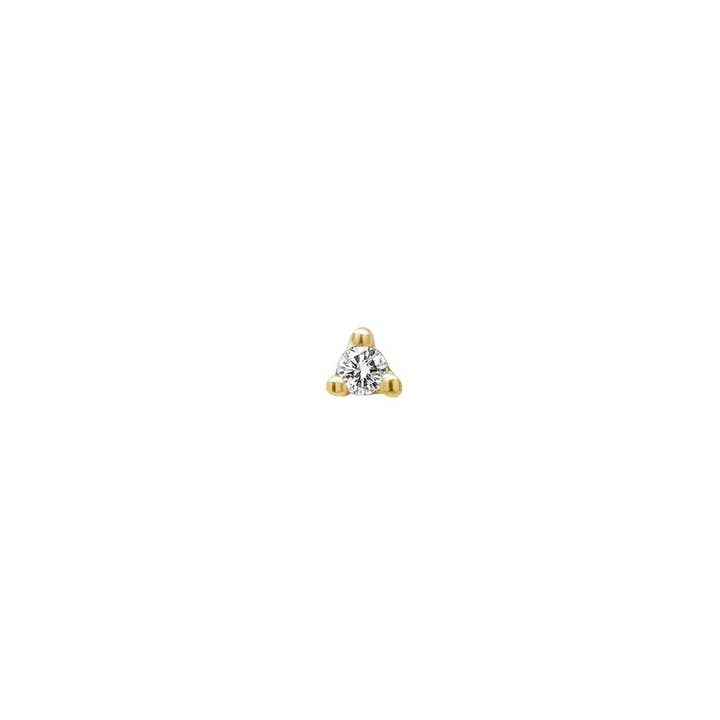 Porter Lyons - Wholesale Stud/Post Earrings - 1.5mm Round Diamond Threaded Flat Back Stud | Single