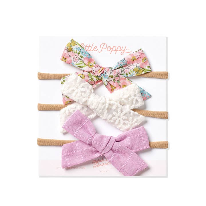 Le set de bandeaux nœuds Molly pour la vente par Little Poppy Co