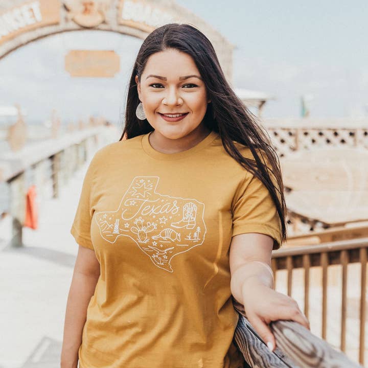 Around Texas T-Shirt for wholesale by Made in Texas Co.