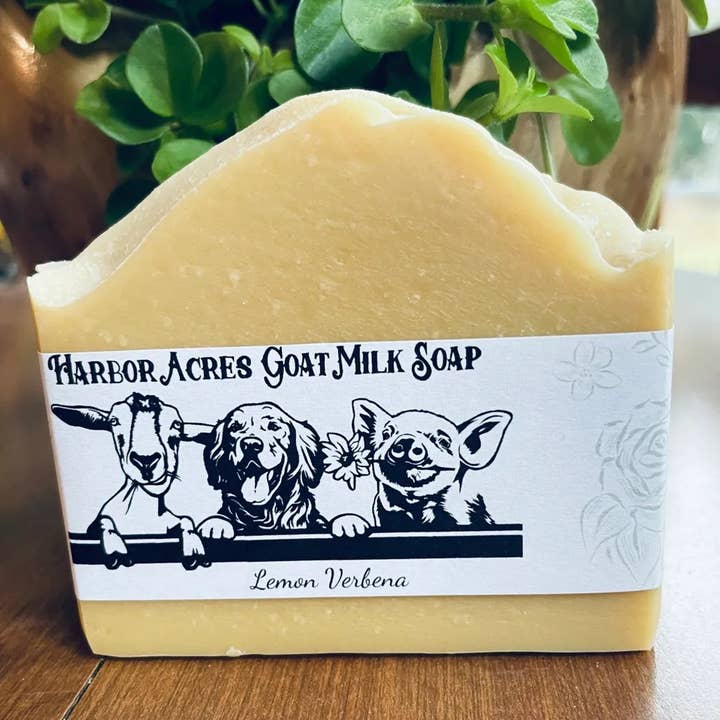 Citron Verbena Geder Mælk Sæbe for engroshandel hos Harbor Acres Goat Milk soap