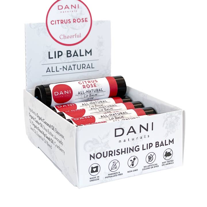Citrus Rose Lip Balm for wholesale by DANI Naturals
