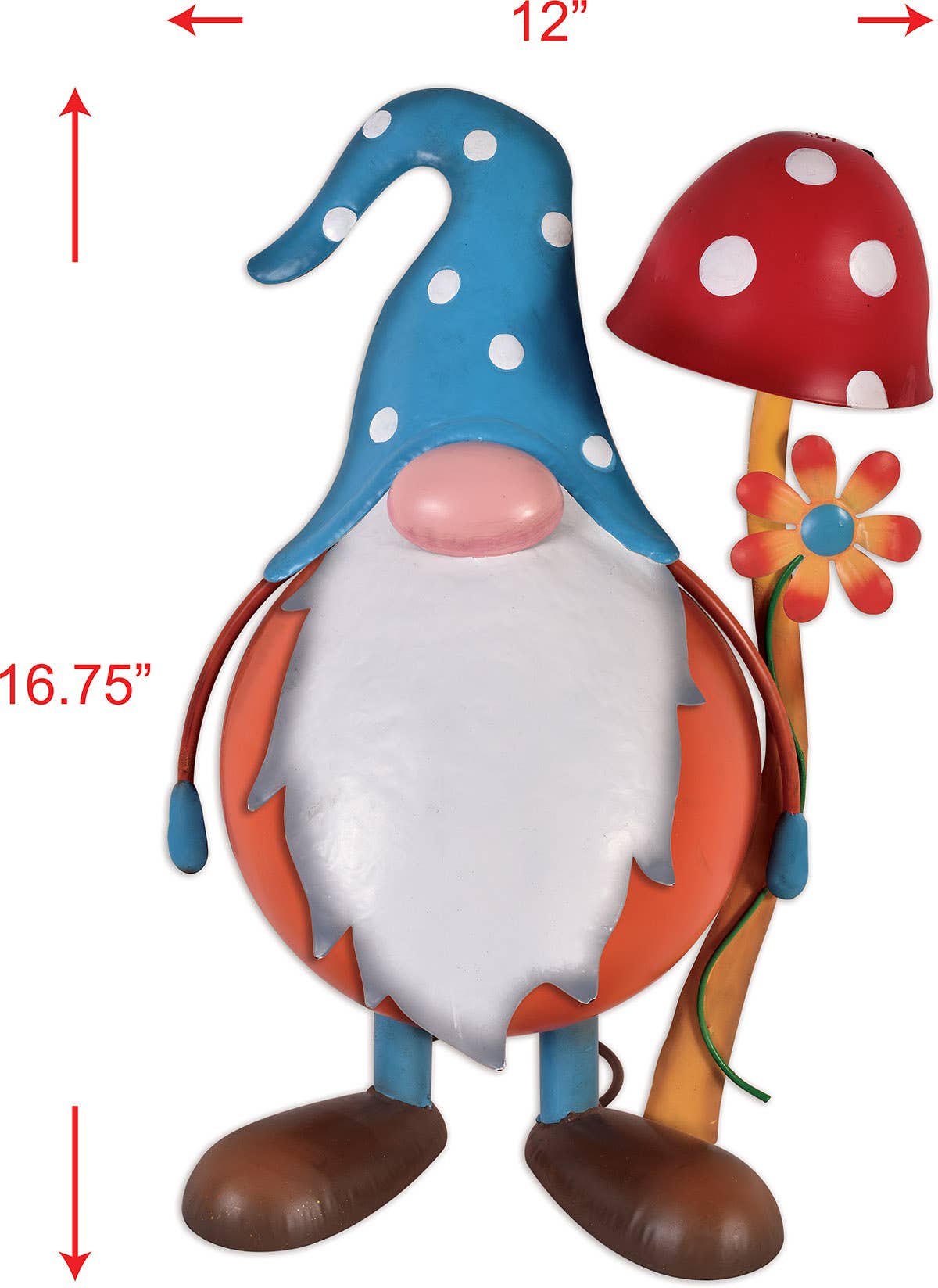 Sunset Vista Designs - Vendita all'ingrosso Gnomi da giardino - Scultura solare con gnomo blu2