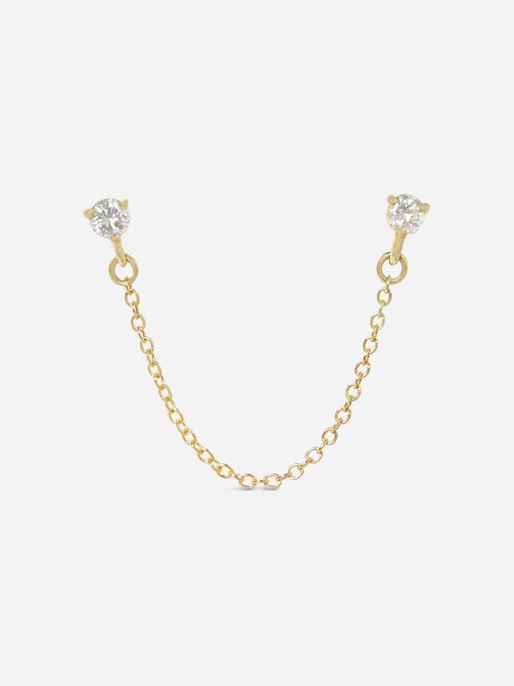 Double Diamond Chain Earring | Single for wholesale by Porter Lyons