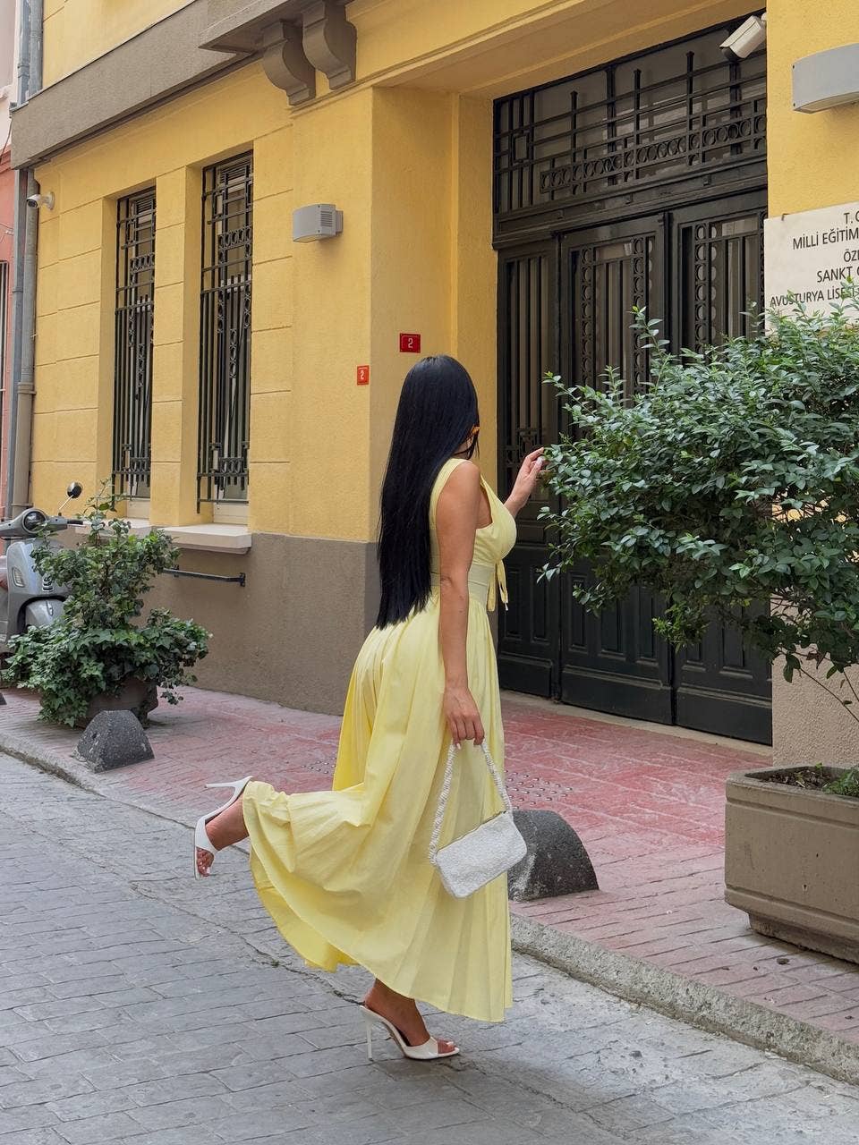 Standpoint Top – Vestido - Mulher por atacado – Vestido Riviera Maxi – Corpete – Laço Frontal – 120146