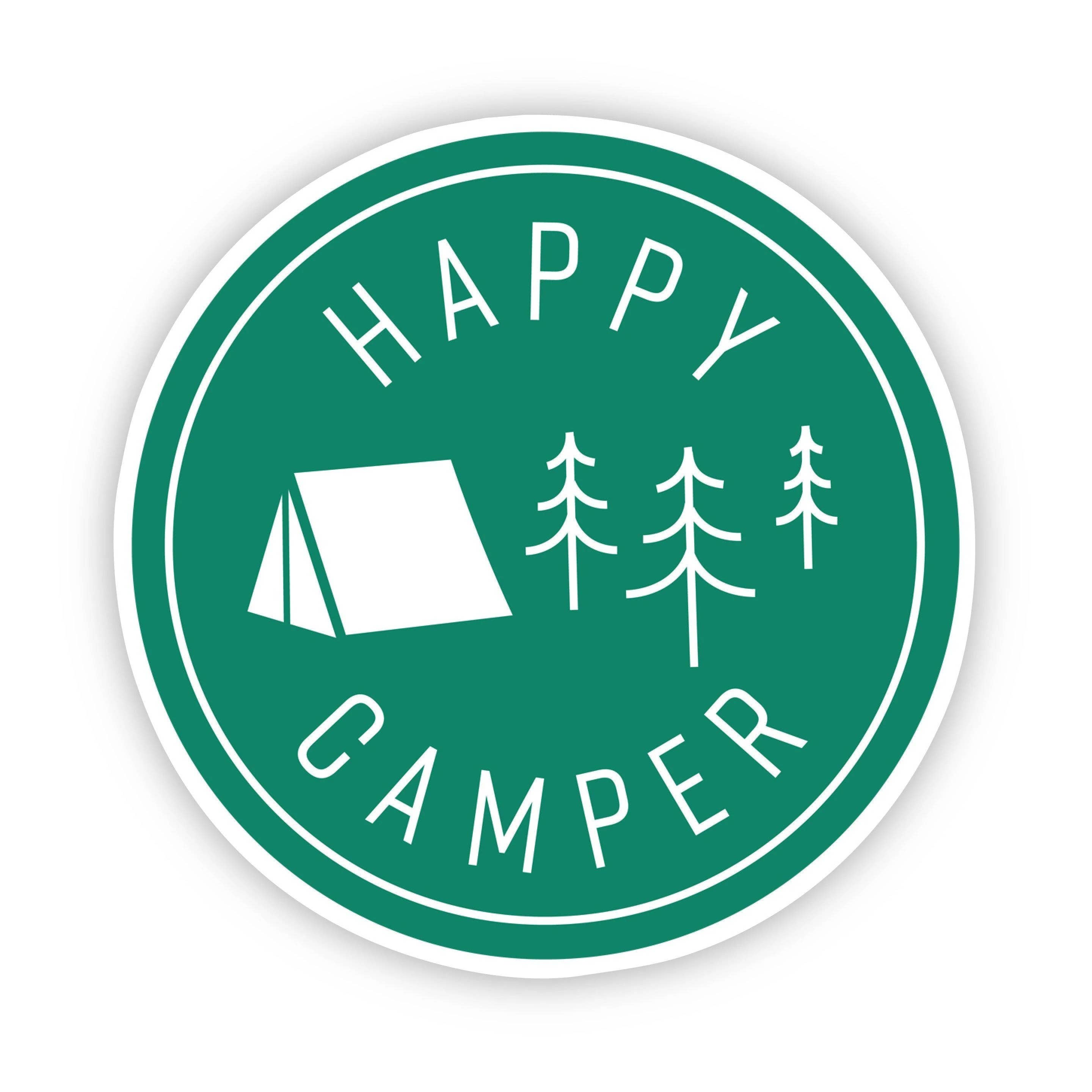 Big Moods - Wholesale Sticker - Happy Camper Green Tent Sticker