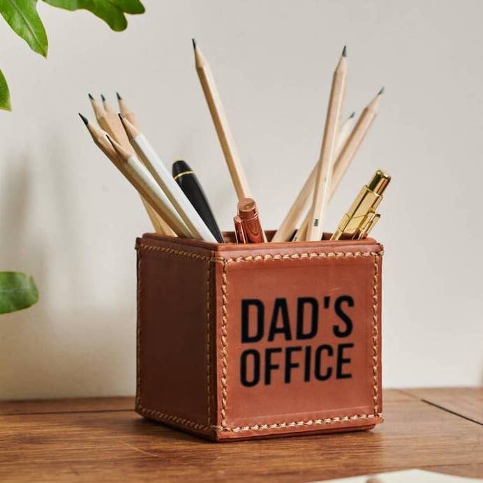 Gepersonaliseerd lederen pennenpot bureauaccessoire voor wholesale door Vida Vida