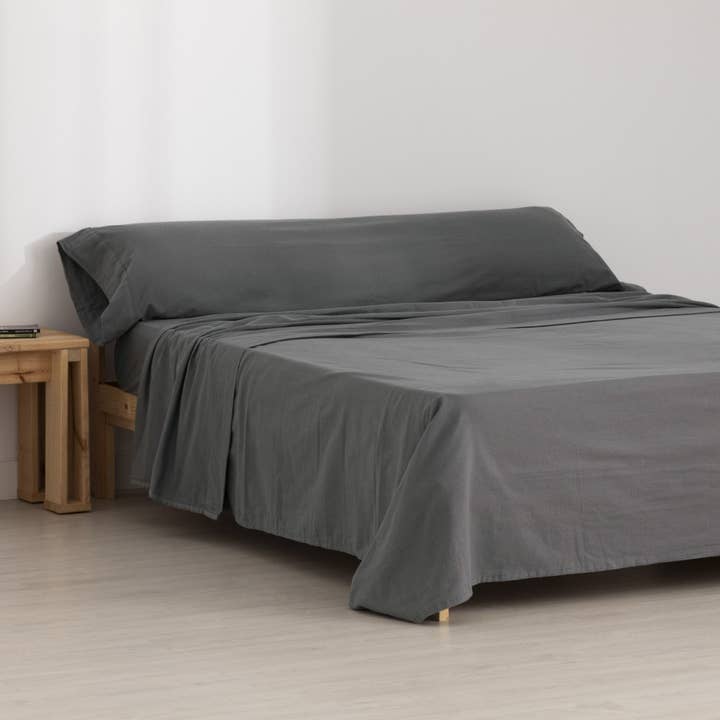 SG HOGAR – wholesale Sheet set – 100% Cotton Anthracite Flannel Bedding Set