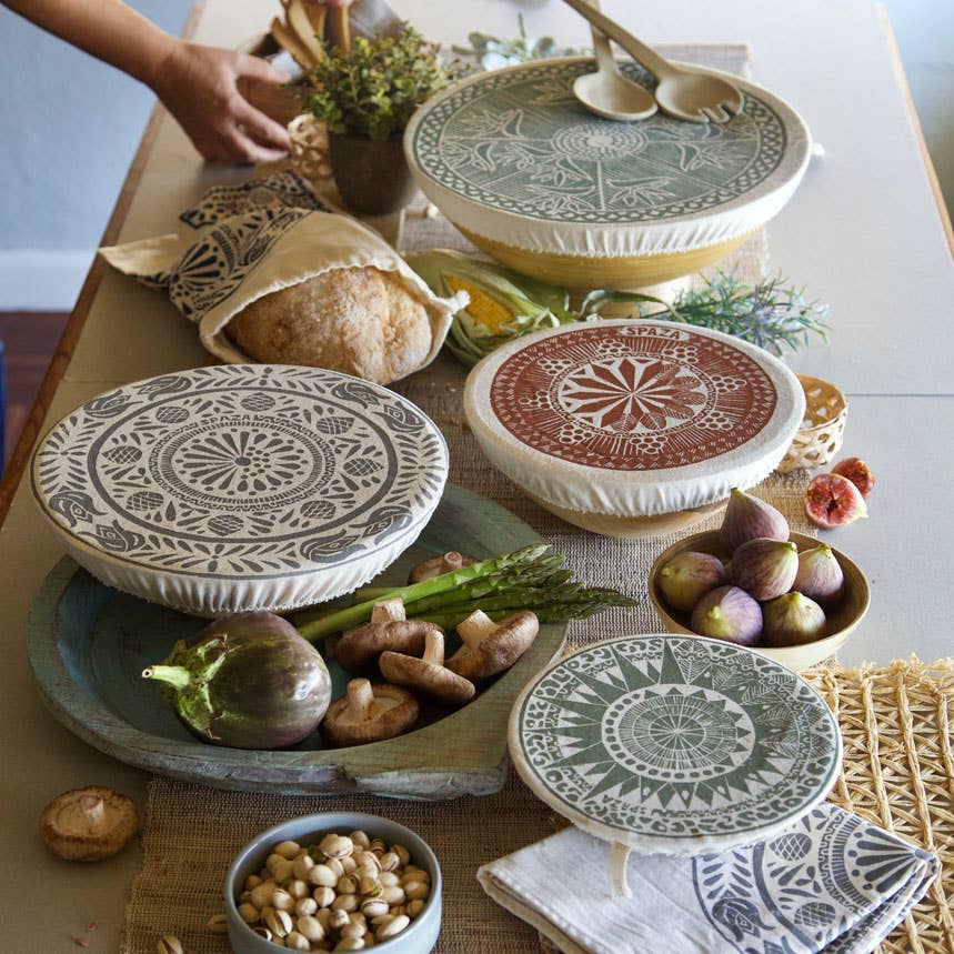 Spaza Store - Wholesale Food storage wrap/bag - Dish and Bowl Cover set of 4 - Safari Print2