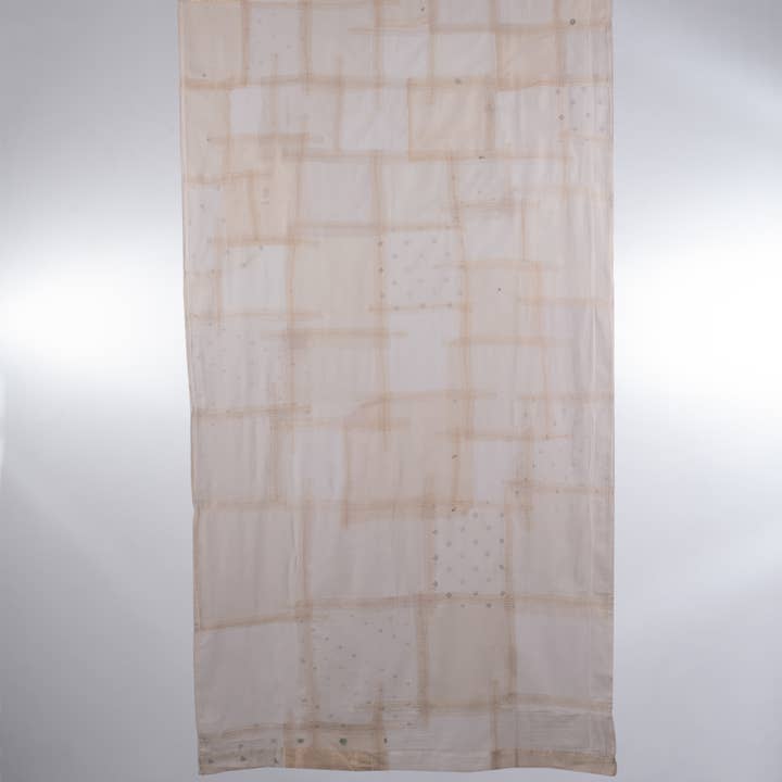 Kantha Mosaik Patch Vorhang - Elfenbein für den Großhandel von Maison Mieko