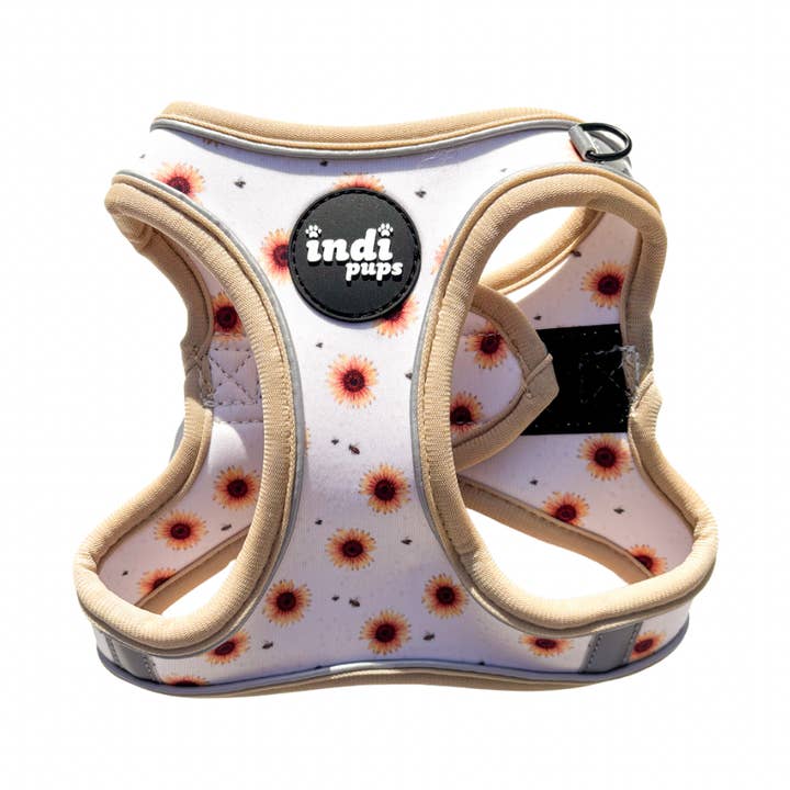 Sunflower Season Adjustable Step- In Harness for wholesale by Indi Pups