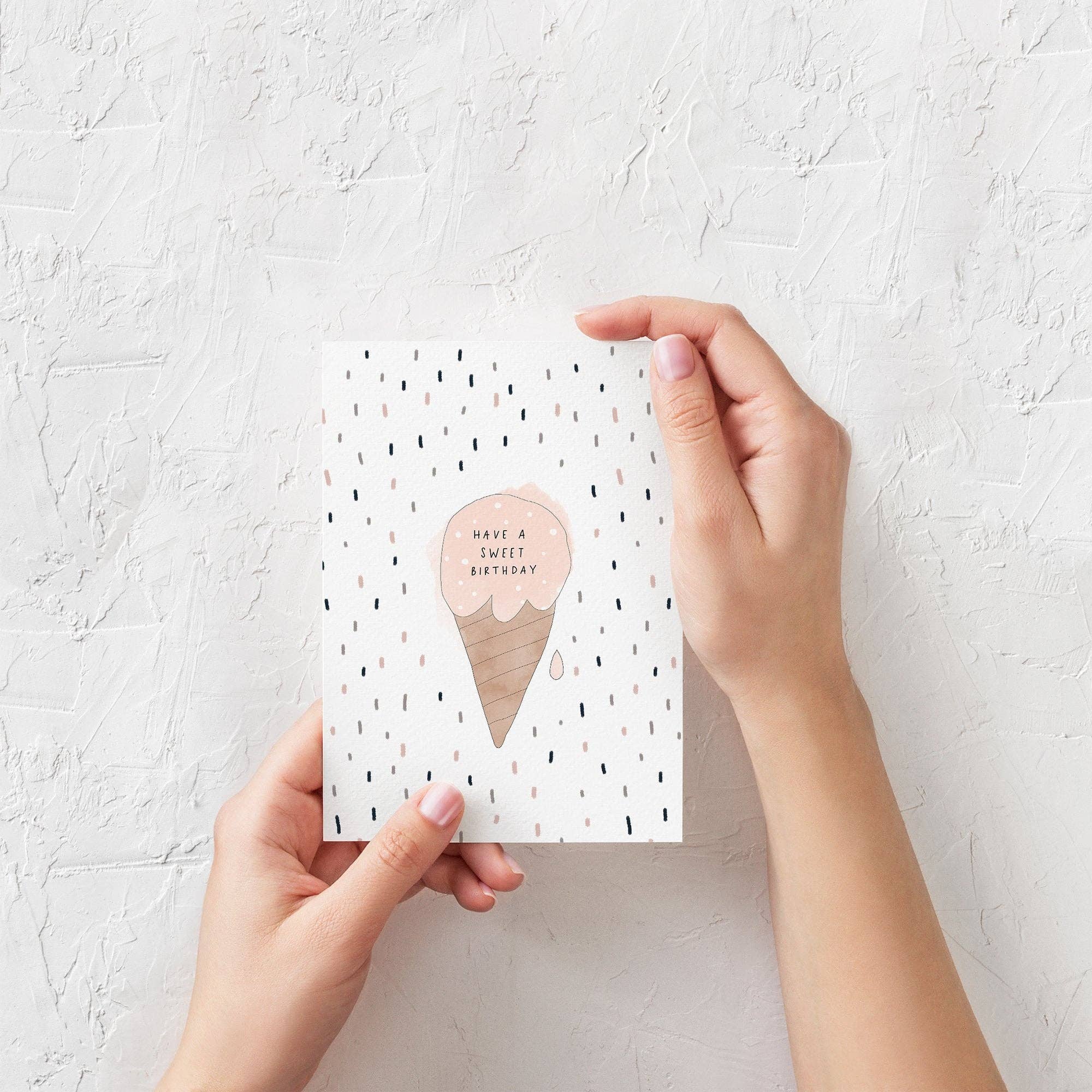 In the Daylight - Wholesale Birthday card - Sweet Birthday Ice Cream Greeting Card2