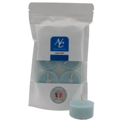 Scented tealight candles set of 6 - Clean laundry for wholesale by NICE CANDLE