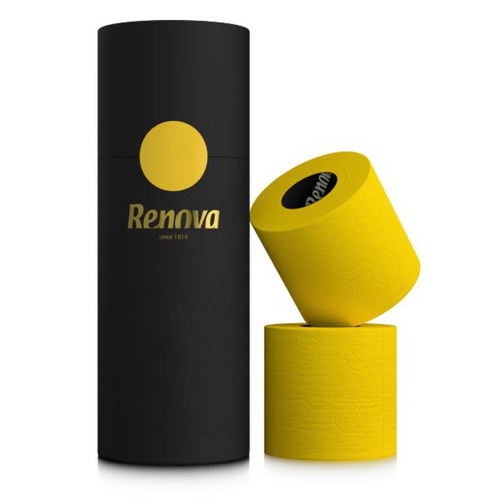 Renova - Wholesale Toilet Paper - Toilet Paper Renova Tubo Gold Yellow 3 Rolls