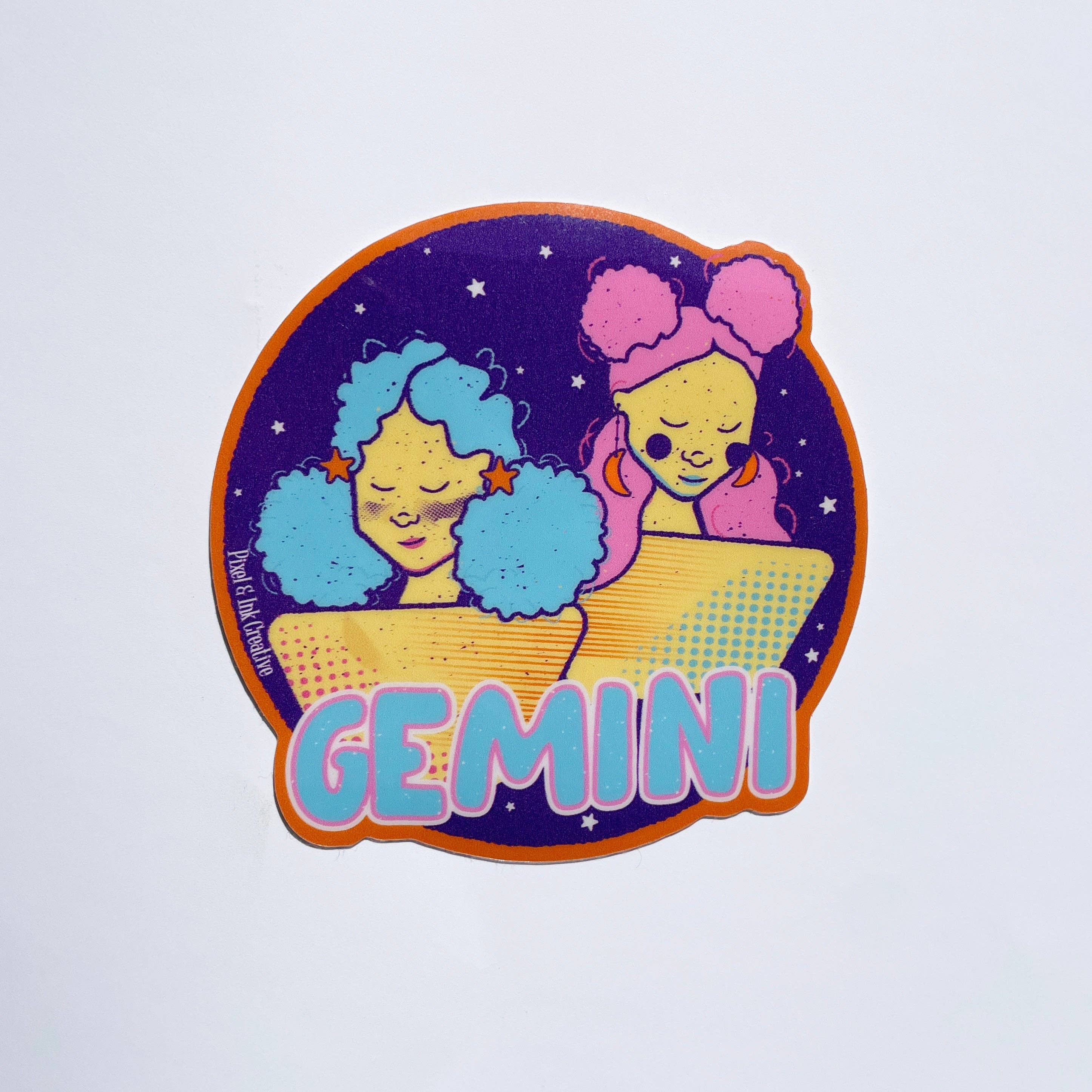 Pixel & Ink Creative - Wholesale Sticker - Gemini Zodiac Sticker