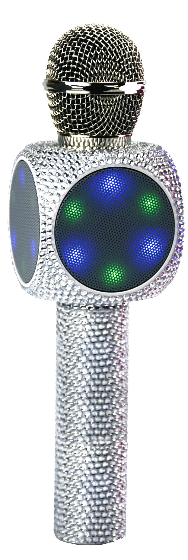 Trend Tech Brands - Wholesale Speakers - Silver Bling Karaoke Microphone & Bluetooth Speaker2