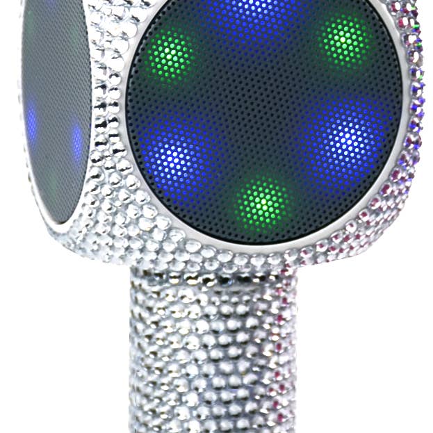 Trend Tech Brands - Wholesale Speakers - Silver Bling Karaoke Microphone & Bluetooth Speaker2