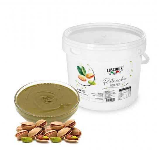 LUSCIOUX - OMNIA GROUP SRL - Wholesale Nuts - Pure Roasted Pistachio Paste 1Kg Bucket0