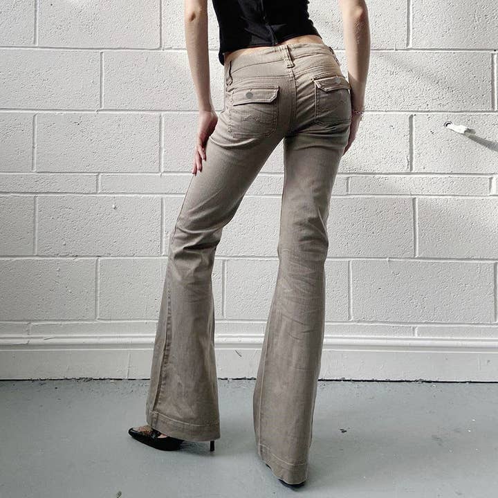 Marayn - Wholesale Jeans - Women's - 2025 Vintage Flare LowRise Washed Workwear Jeans11