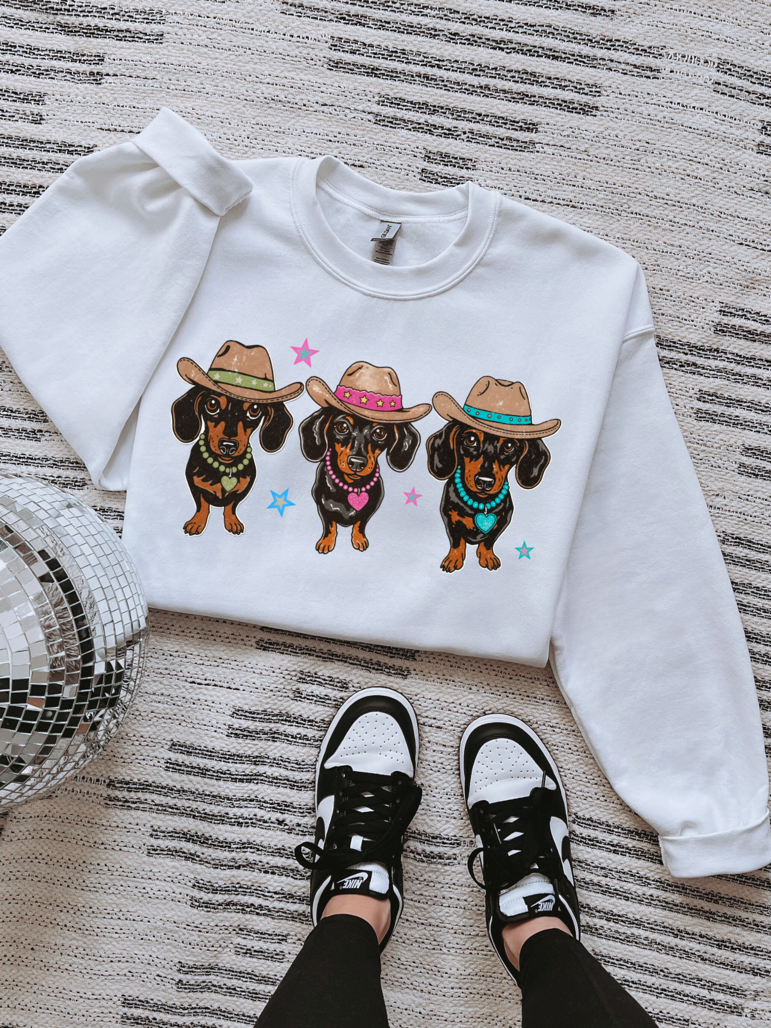 Gunpowder and Glam Boutique - Wholesale Graphic Sweatshirt - Women's - Western Weenie Dogs Tee or Crewneck2