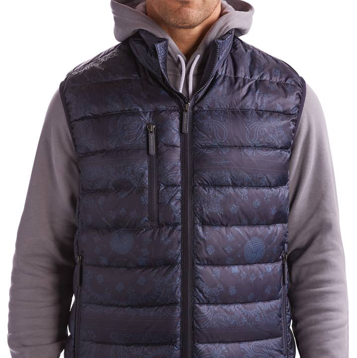 Golf Bandana Packable Puffer Vest for wholesale by SwingJuice