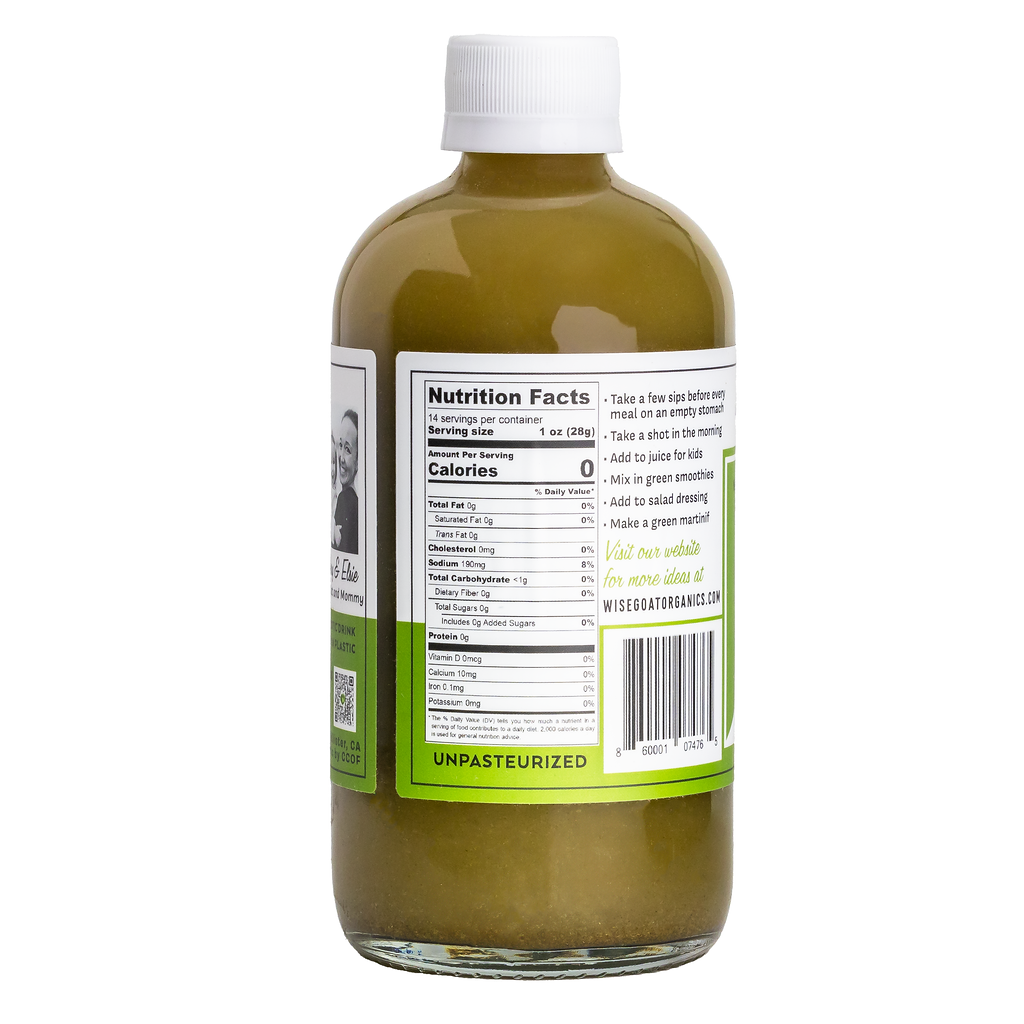 Wise Goat Organics LLC - Vente Légumes marinés - Tonique de boyau de kraut Supergreen1