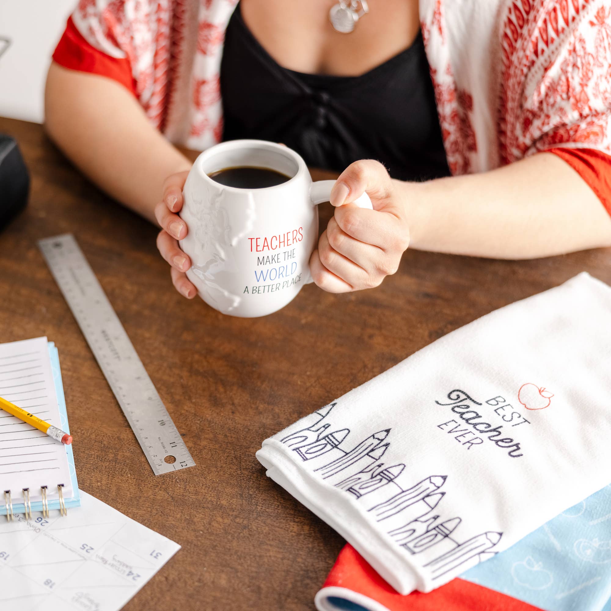 Pavilion - Vendita all'ingrosso Strofinacci - Best Teacher Ever - Set regalo con canovacci
(2 - 19,75" x 27,5")3