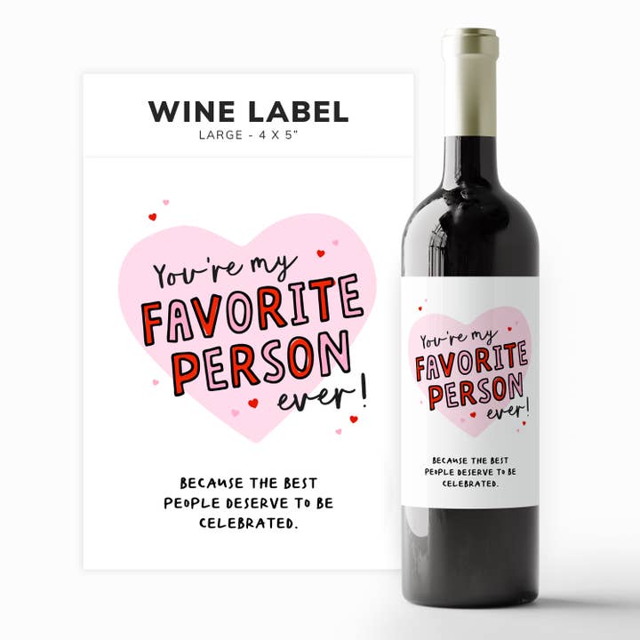 Wine Label, Valentines Gifts, Thank You Gifts, Anniversary for wholesale by Kreate Paper Co.
