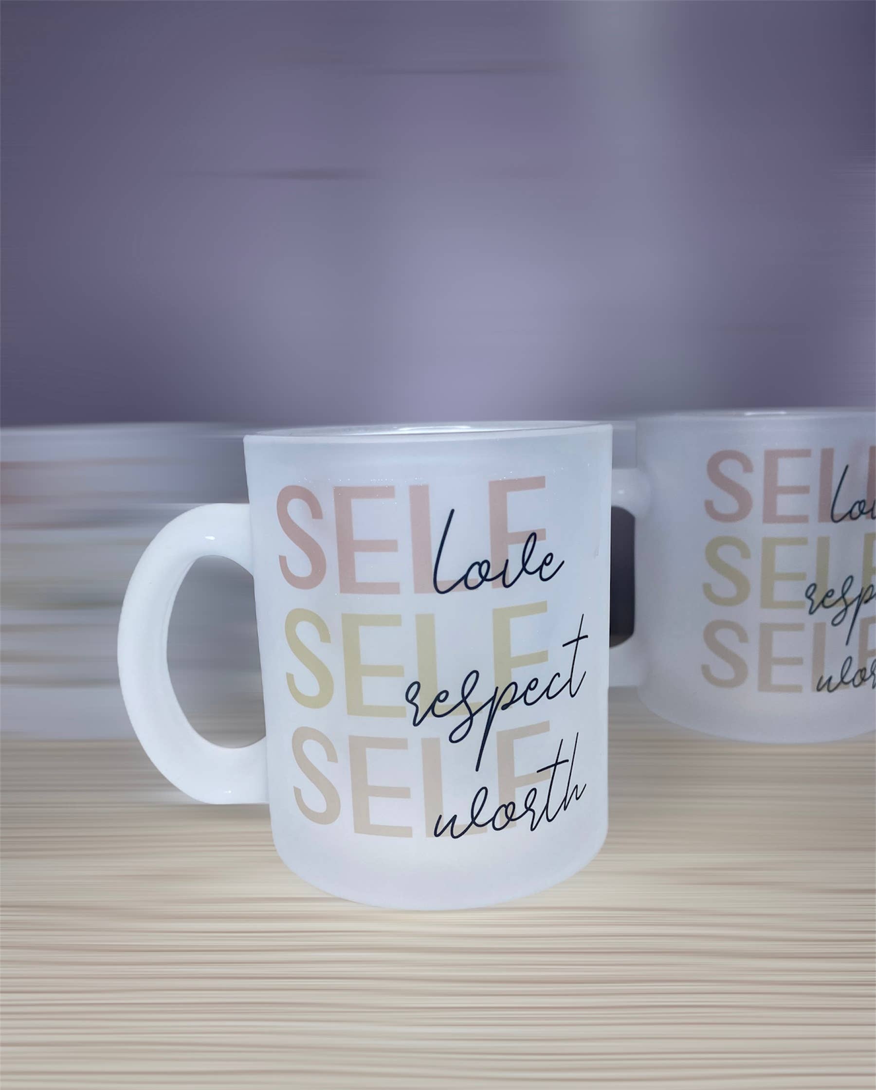D2JCrafts - Wholesale Coffee Mug - Self Love, Self Respect, Self Worth,Frosted Coffee Mug4