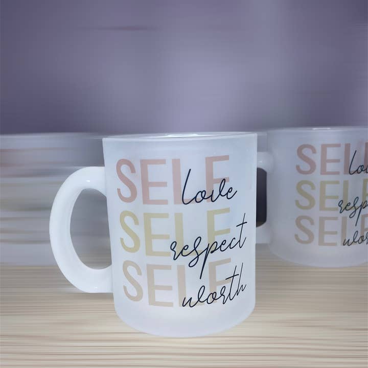 D2JCrafts - Wholesale Coffee Mug - Self Love, Self Respect, Self Worth,Frosted Coffee Mug4
