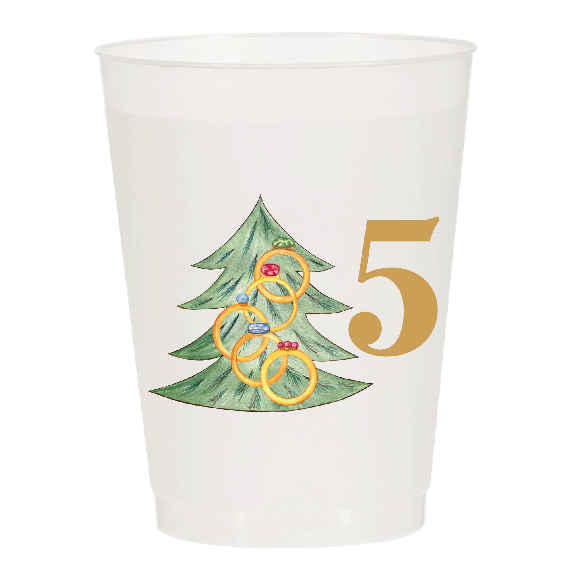 Sip Hip Hooray – wholesale Disposable cup – 12 Days of Christmas Frosted Cups / 12 Cups - Christmas6