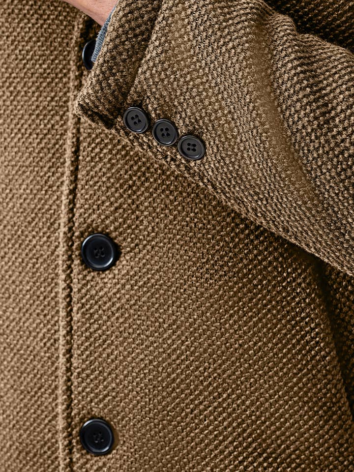 Ricano - Wholesale Coat - Men's - Men's Wool Coat Angelo with Notched Lapel9