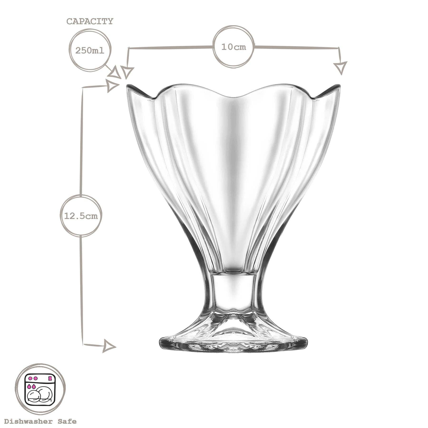 Rinkit Ltd - Wholesale Bowl - 250ml Lily Glass Ice Cream Bowl - By LAV3