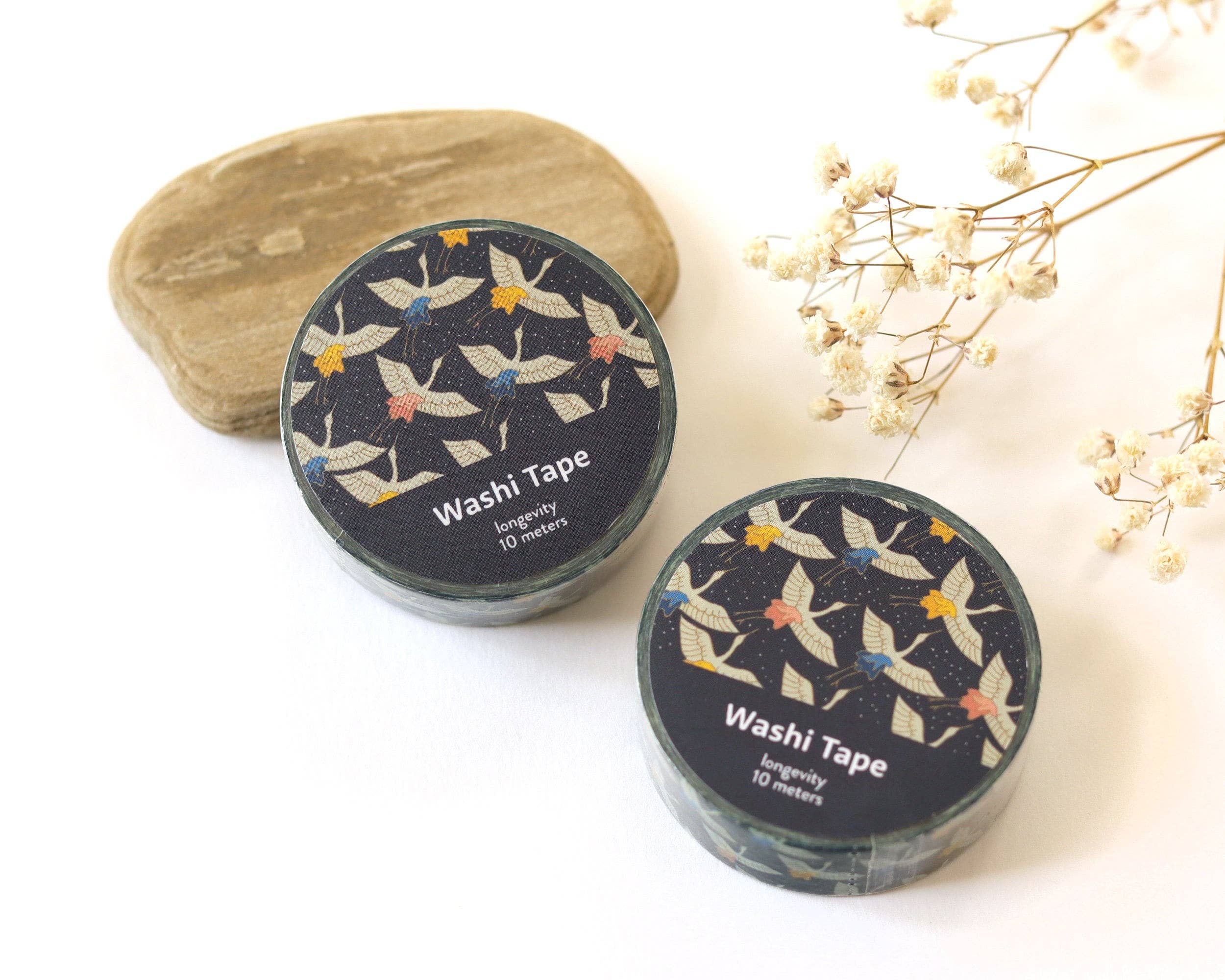 RippleSplash Studio - Wholesale Washi Tape - Elegant Crane Washi Tape - 15mm x 10m2